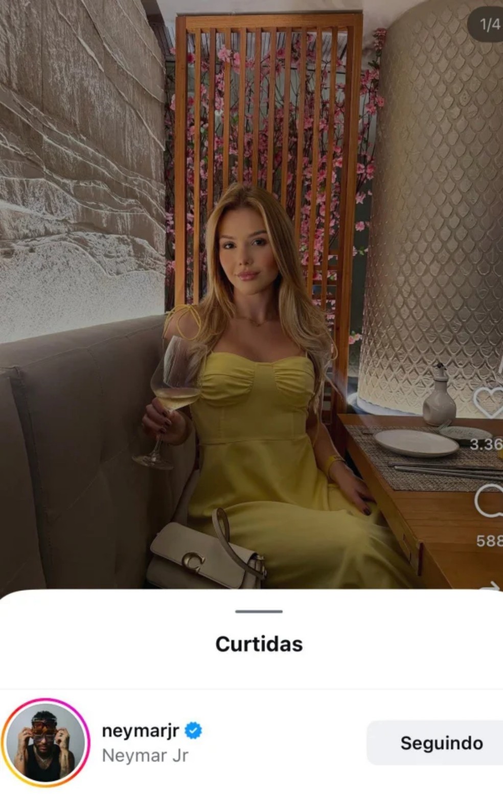 Ap&oacute;s pol&ecirc;mica, Neymar desfaz curtida em publica&ccedil;&atilde;o de carioca no Instagram &mdash; Foto: Reprodu&ccedil;&atilde;o Instagram