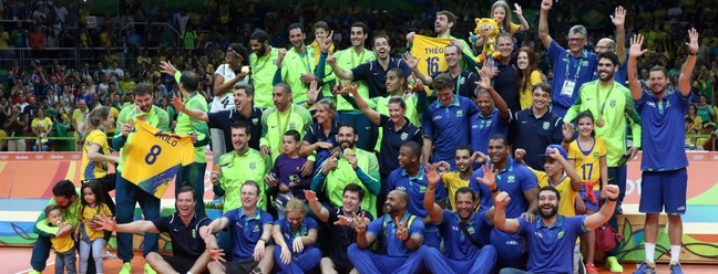 Olimpíadas Rio 2016 - FINAL DO VÔLEI MASCULINO. Brasil vs Italia. Local: Maracanãzinho. — Foto: Marcelo Theobald / Extra / Agência O Globo