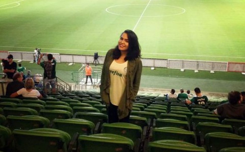 Pesquisadora Luana Varela, de 35 anos, tem conta do Palmeiras. — Foto: Arquivo pessoal