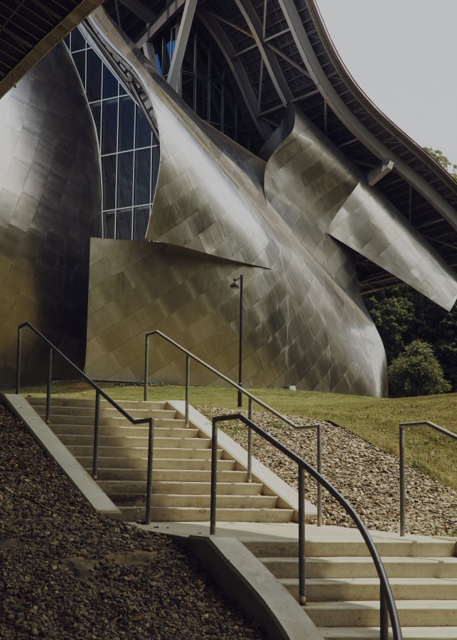 The exterior of the Fisher Center, designed by architect Frank O. Jerry, at Bard College, New York - Photograph: Eric Tanner/The New York Times