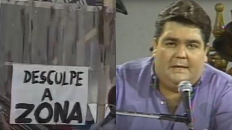 Fausto Silva no programa "Perdidos na noite". A atração, marcada pela irreverência, foi ao ar inicialmente na TV Gazeta, em 1984 — Foto: Reprodução
