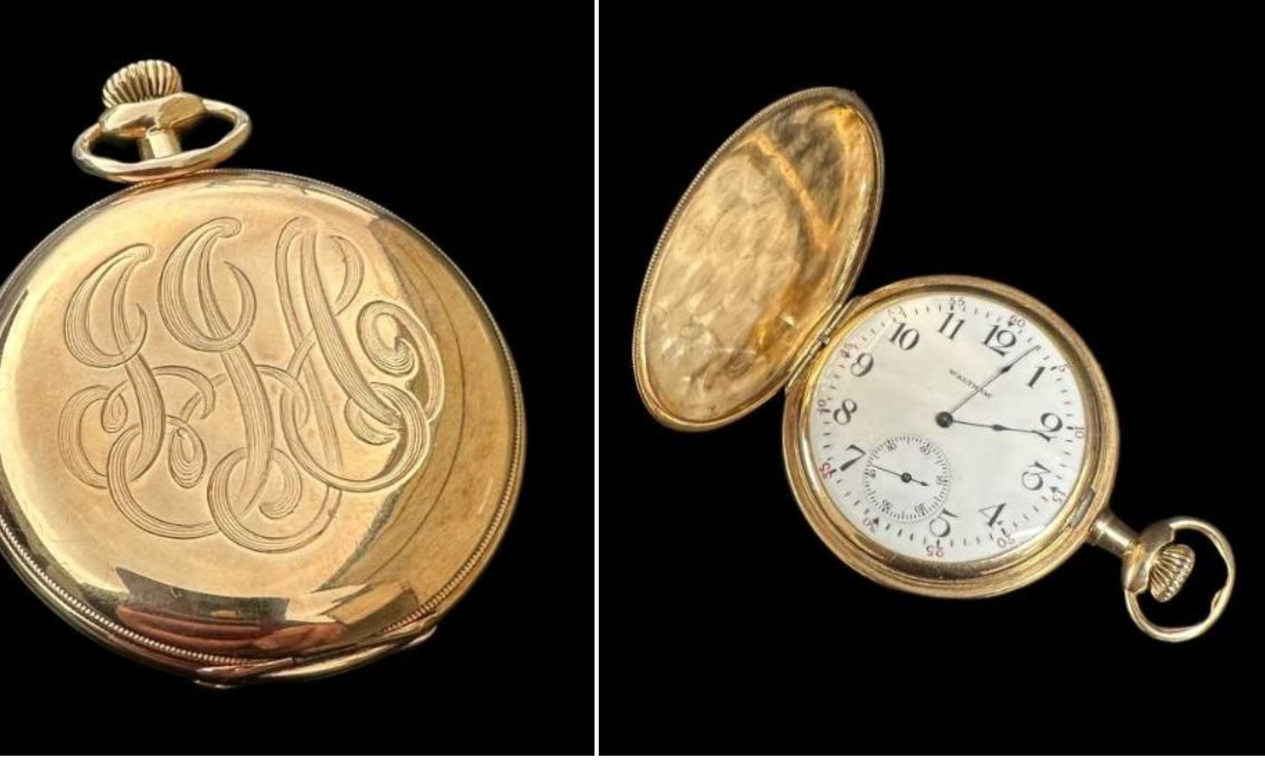 Relógio de ouro do passageiro mais rico do Titanic vai a leilão e pode ser vendido por R$ 1 milhão