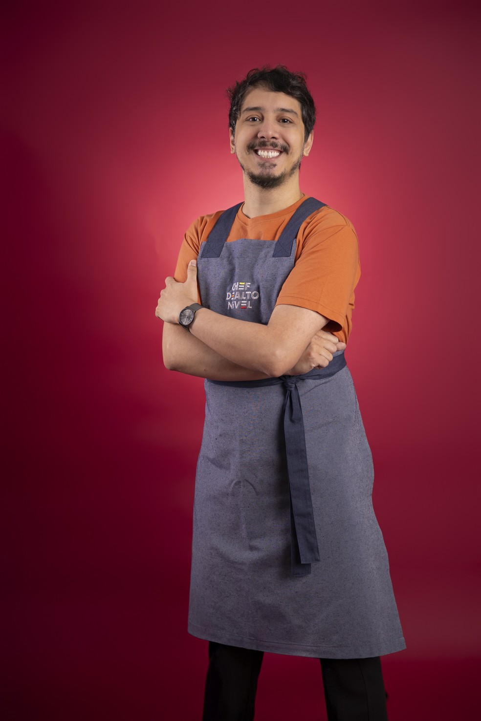 Bruno Sutil, participante do reality show 'Chef de alto nível', no grupo 'cozinheiros amadores' — Foto: Divulgação/TV Globo/Beto Roma