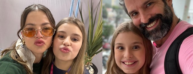 Laura Malfitano é filha do ator Iran Malfitano. Ela estreará na novela 'Mania de você' e interpretará a personagem de Agatha Moreira quando criança — Foto: Arquivo pessoal e Reprodução/Instagram