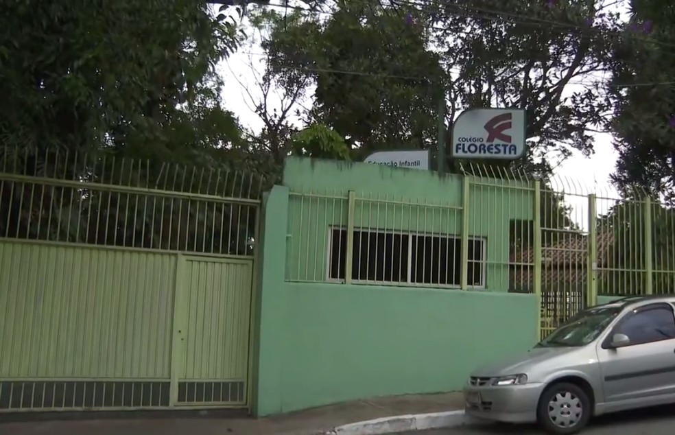 Colégio Floresta, onde um aluno de 13 anos atacou a colega com uma faca TV Globo/Reprodução — Foto:         