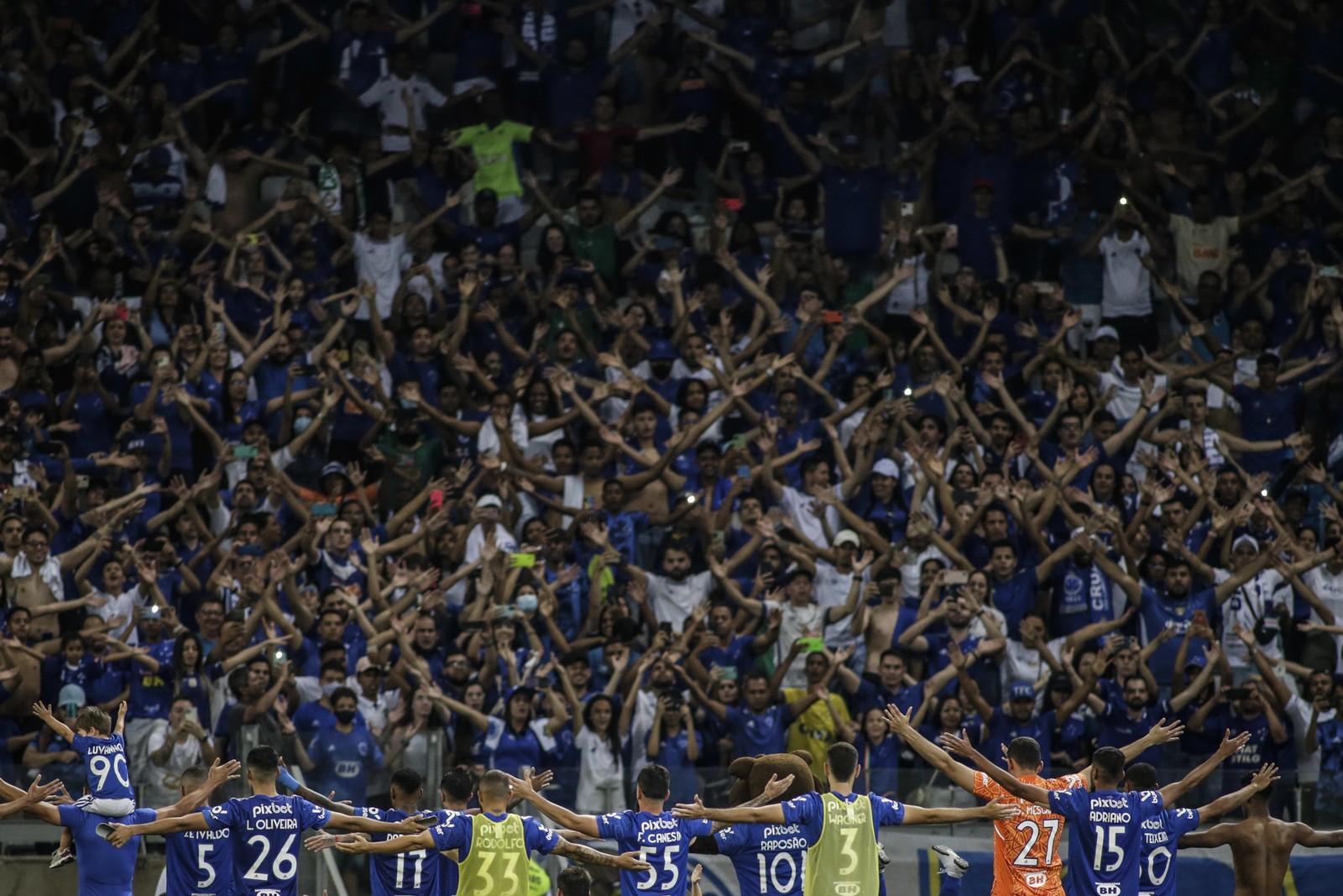 7º — Cruzeiro: 3,1 (de 2,3% a 3,9% pela margem de erro) — Foto: Thomas Santos/Staff Images