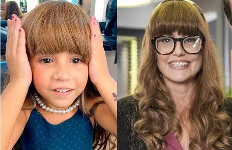 Maria Flor, filha da atriz, usou sua peruca nos bastidores de uma participação em 'Salve-se quem puder"