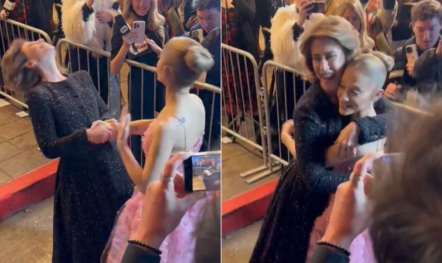 Fernanda Torres e Ariana Grande se encontram em tapete vermelho de festival de cinema em Santa Barbara