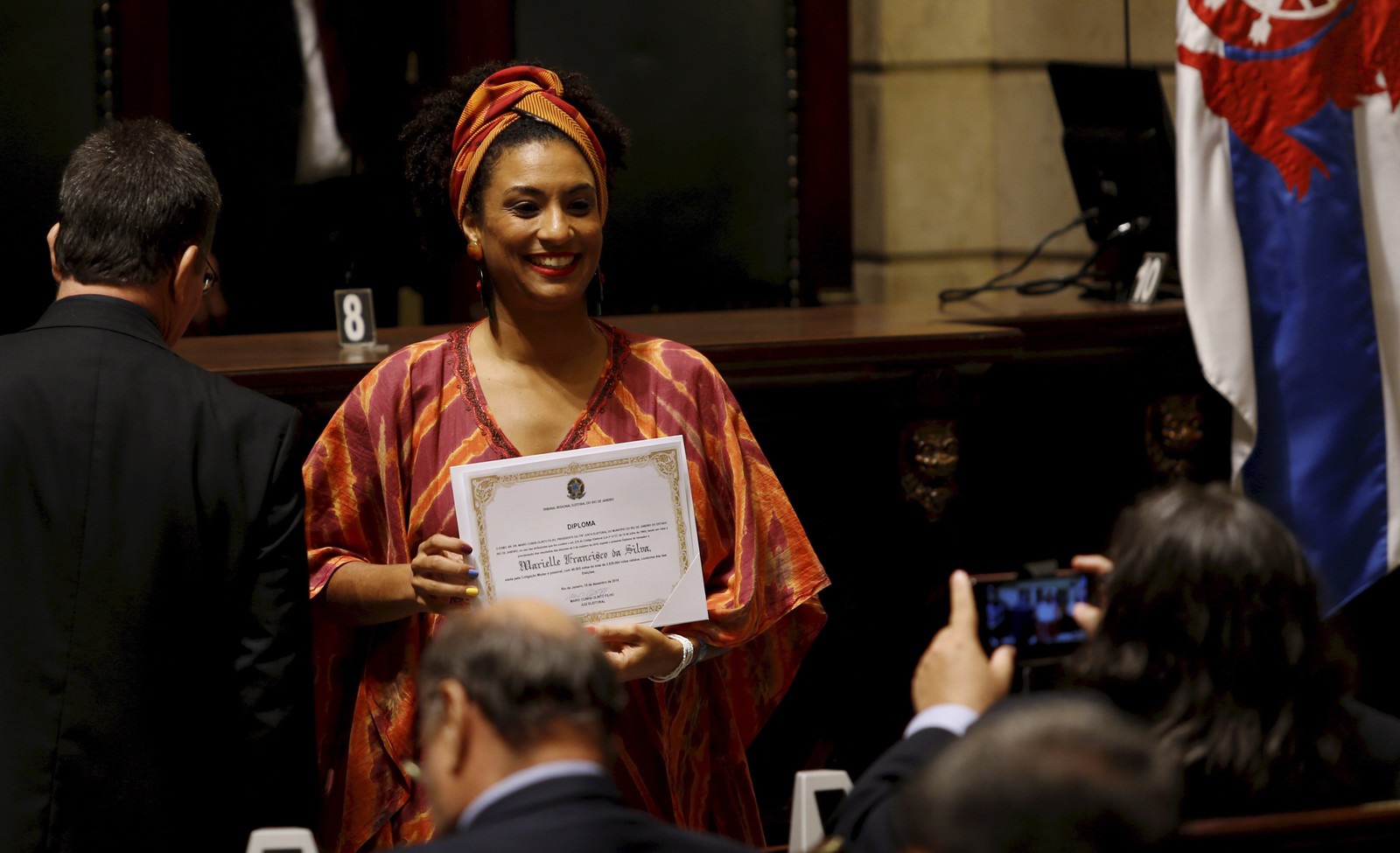 Marielle dedicou seu mandato à luta em defesa dos direitos humanos, das mulheres e de negros e moradores de favelas — Foto: Gabriel de Paiva/Agência O GLOBO