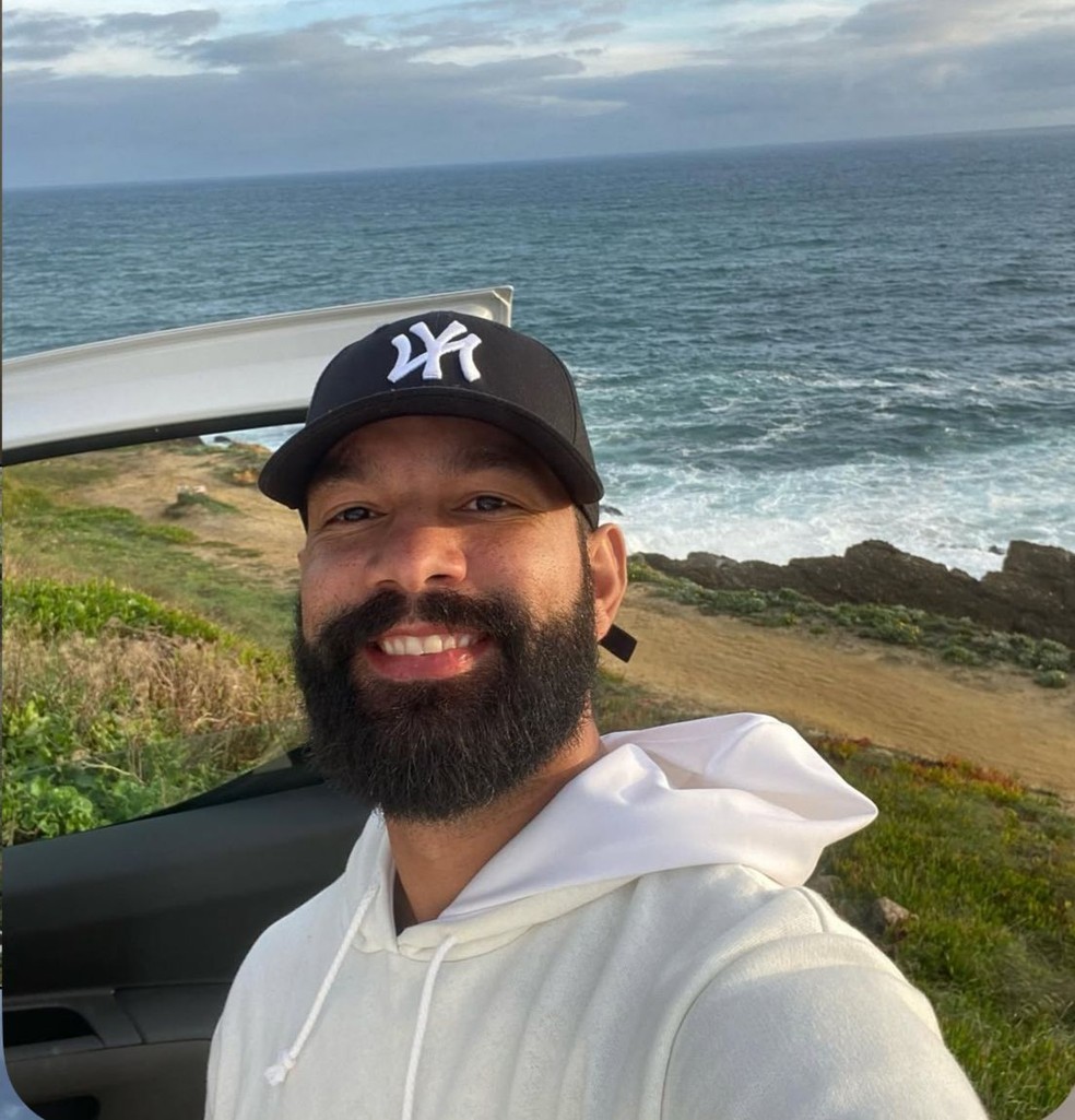 O goiano Keverson Willian na Ericeira — Foto: Arquivo pessoal para Portugal Giro