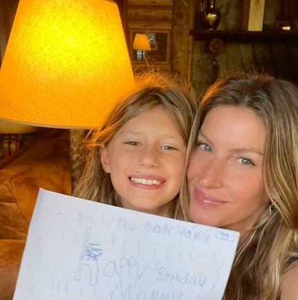 Gisele Bündchen com a filha Vivian — Foto: Reprodução/Instagram