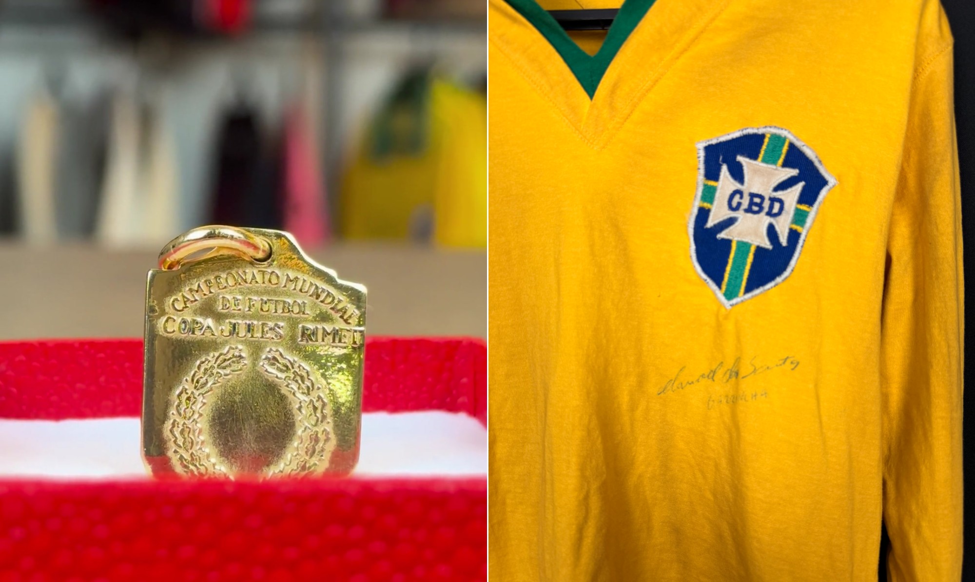 É tempo de Copa: camisa usada por Garrincha e medalhas do Tri e do Penta  são vendidas por R$ 600 mil