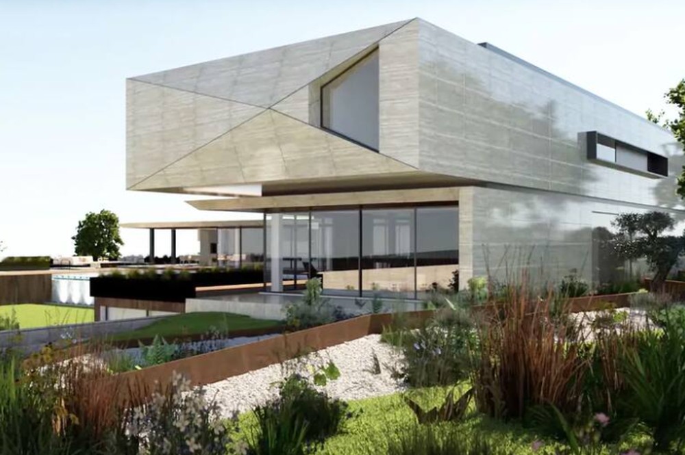 Fachada da futura mansão de Cristiano Ronaldo em Cascais