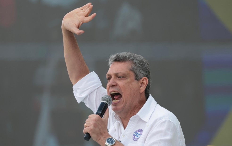 O ministro da Secretaria-Geral da Presidência, Marcio Macêdo, no ato de 1o de Maio em São Paulo — Foto: Maria Isabel de Oliveira