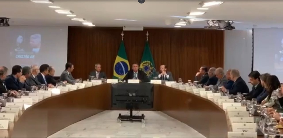 A reunião ministerial de 2022 — Foto: Reprodução