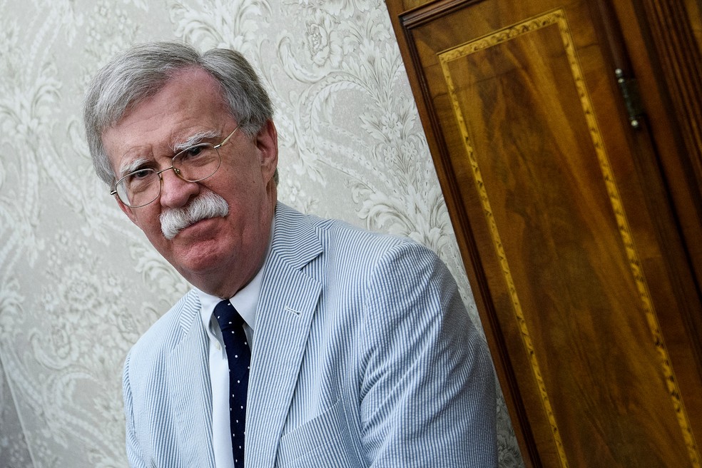 Ex-conselheiro de Segurança Nacional do governo de Donald Trump, John Bolton — Foto: BRENDAN SMIALOWSKI / AFP