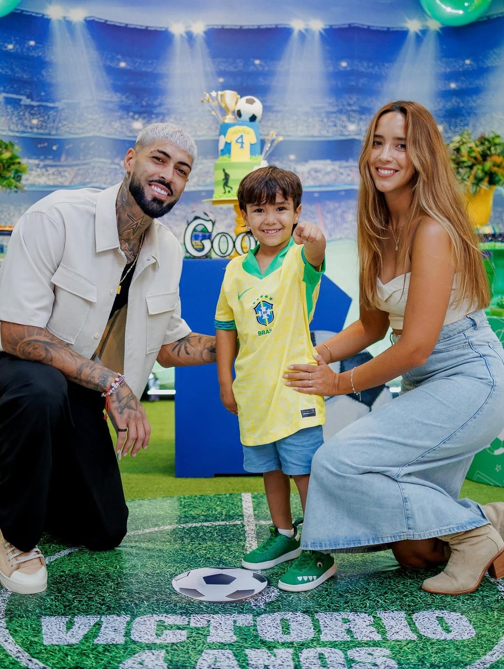 Festa de quatro anos do filho de Alexander Barboza, do Botafogo — Foto: Reprodução