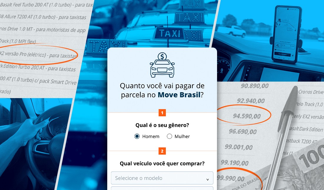 Move Brasil: qual carro tem a prestação que consigo pagar? Calculadora do GLOBO simula opções