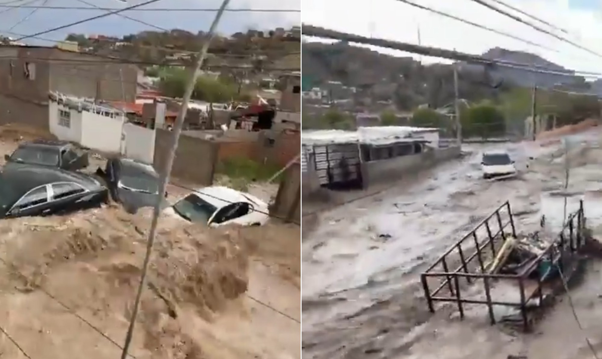 Enxurradas arrastam carros e inundam bairros no México após temporais; vídeo - Foto