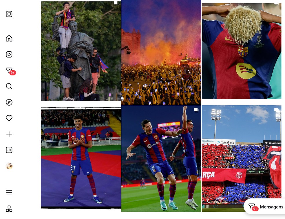 No seu perfil de Instagram, Monfort compartilha uma série de imagens do Barcelona e grande parte delas é de Lamine Yamal atualmente — Foto: Reprodução / Instagram / @jmonfort