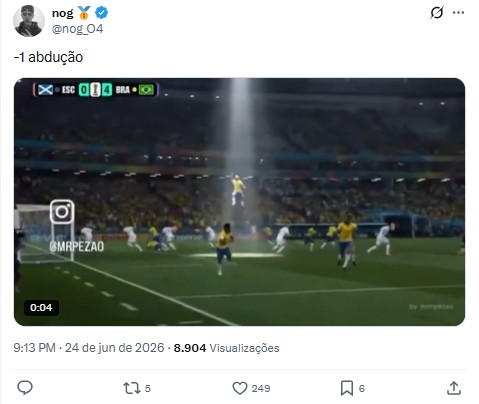 Web lamenta ausência de OVNI após vitória do Brasil