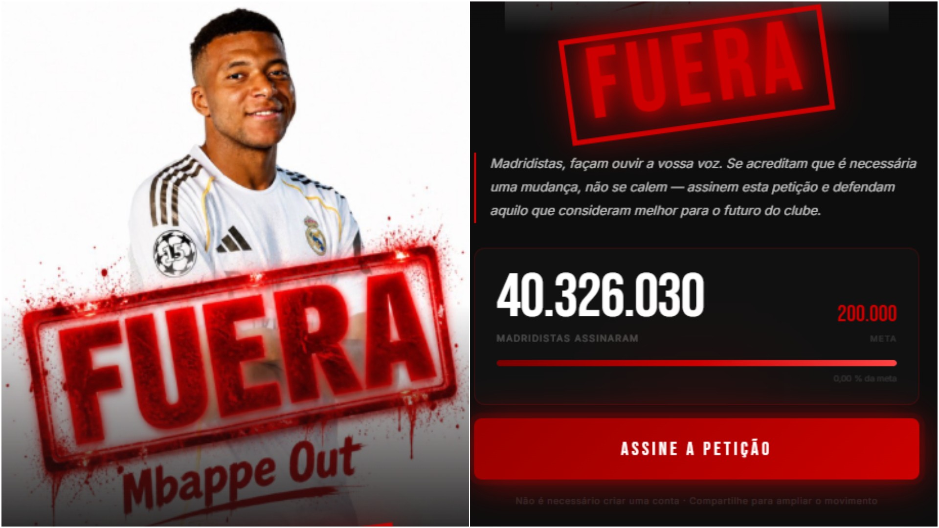 'Fora Mbappé': petição de torcedores do Real Madrid para saída de atacante bate 40 milhões de assinaturas