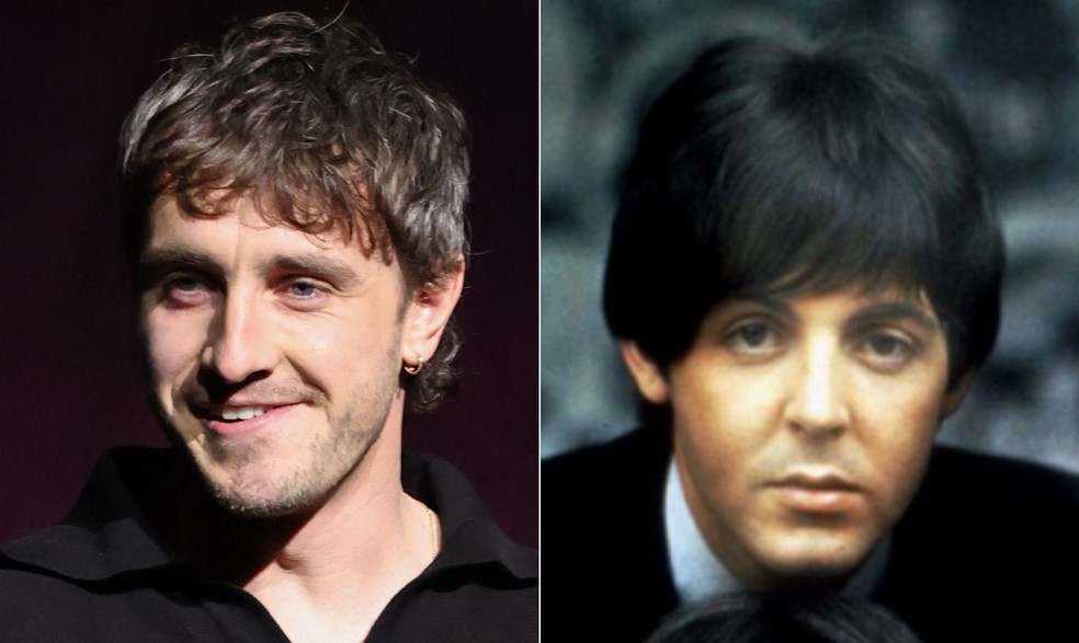 Paul Mescal será Paul McCartney em cinebiografia dos Beatles — Foto: AFP e Arquivo
