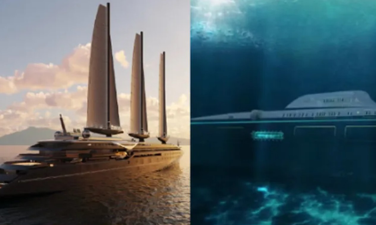 De iate-submarino a 'trimarã' e nave 'à prova de furacão': apostas de magnatas inovam no luxo em alto-mar