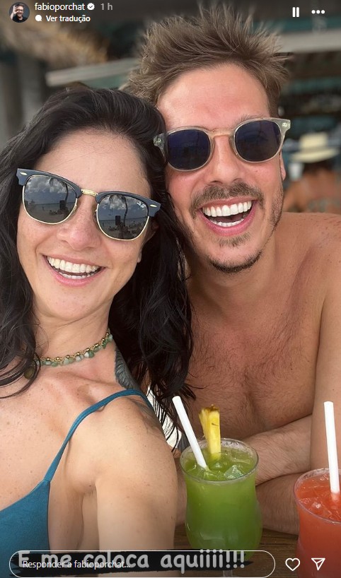 Fabio Porchat declares himself to Priscilla Castello Branco — Photo: Instagram