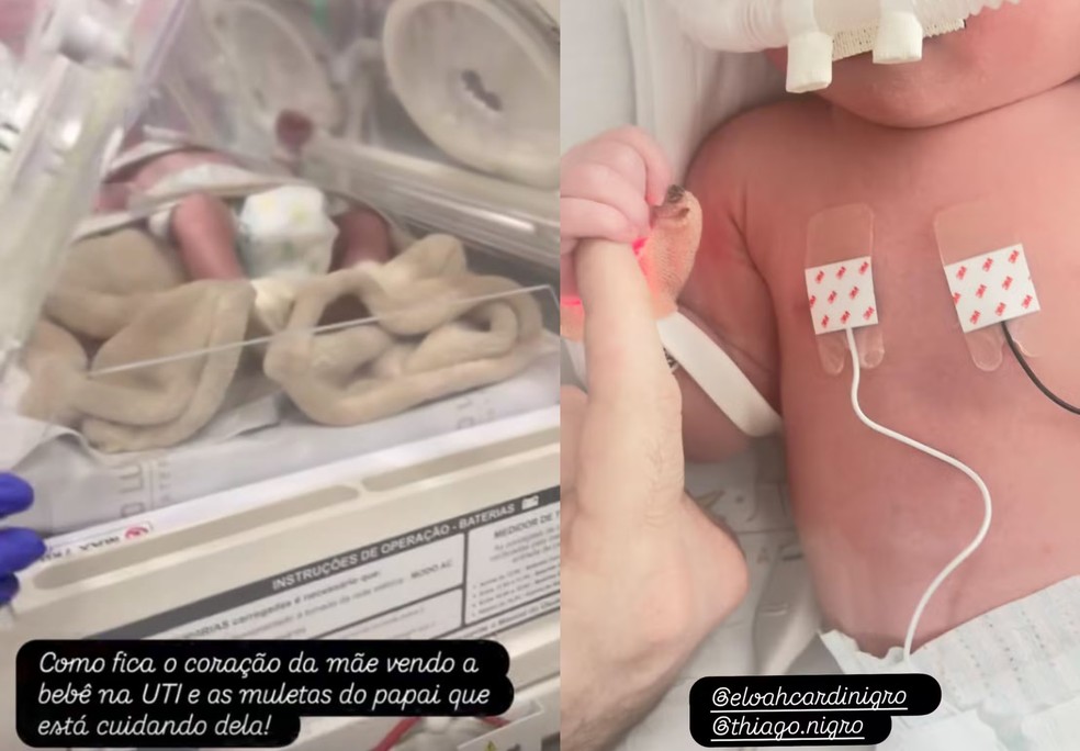 Maíra Cardi agradeceu marido Thiago Nigro enquanto filha recebeu cuidados na UTI — Foto: Reprodução Instagram