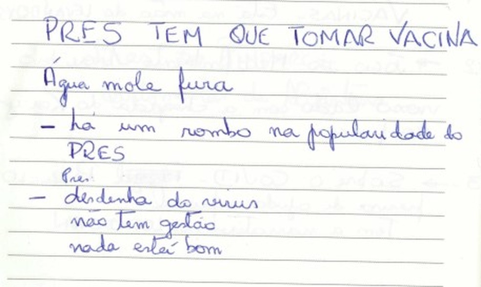 agenda Heleno — Foto: Reprodução