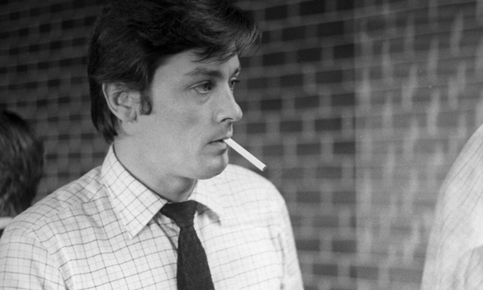 Alain Delon durante sua segunda visita ao Rio, em 1969 — Foto: Arquivo/Agência O GLOBO
