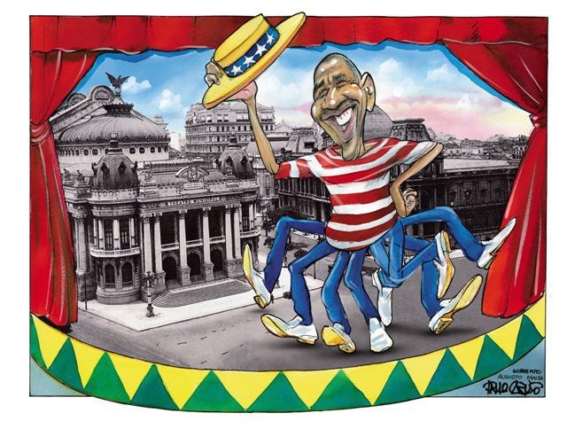 Barack Obama pelos traços de Paulo Caruso — Foto: Paulo Caruso