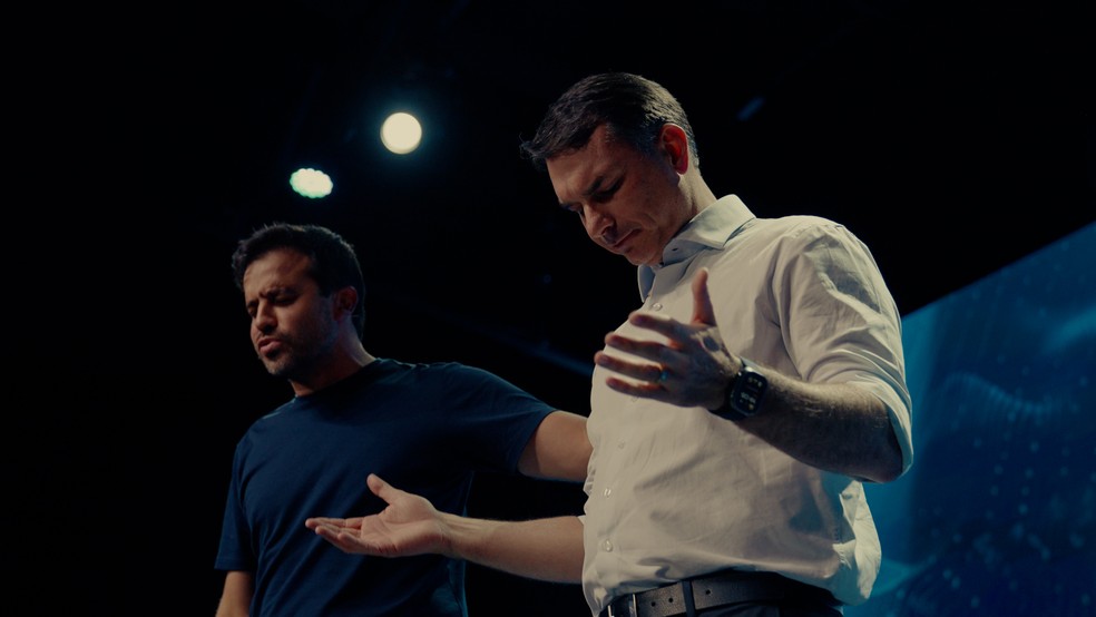 Pablo Marçal e Flávio Bolsonaro — Foto: Divulgação