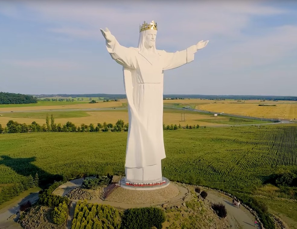 Cristo Rei de Świebodzin, na Polnia  Foto: Reproduo