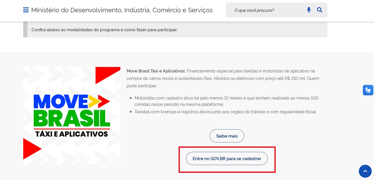 Como se cadastrar no Move Brasil; veja passo a passo