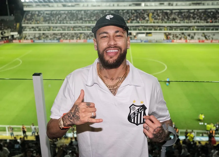 Neymar na Vila Belmiro em 2023