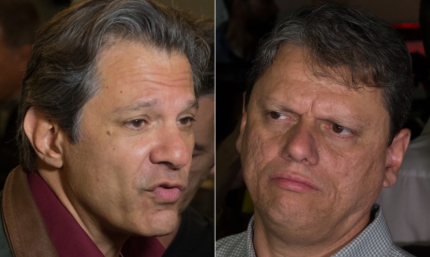 Fernando Haddad (PT) e Tarcísio de Freitas (Republicanos), candidatos ao governo de São Paulo