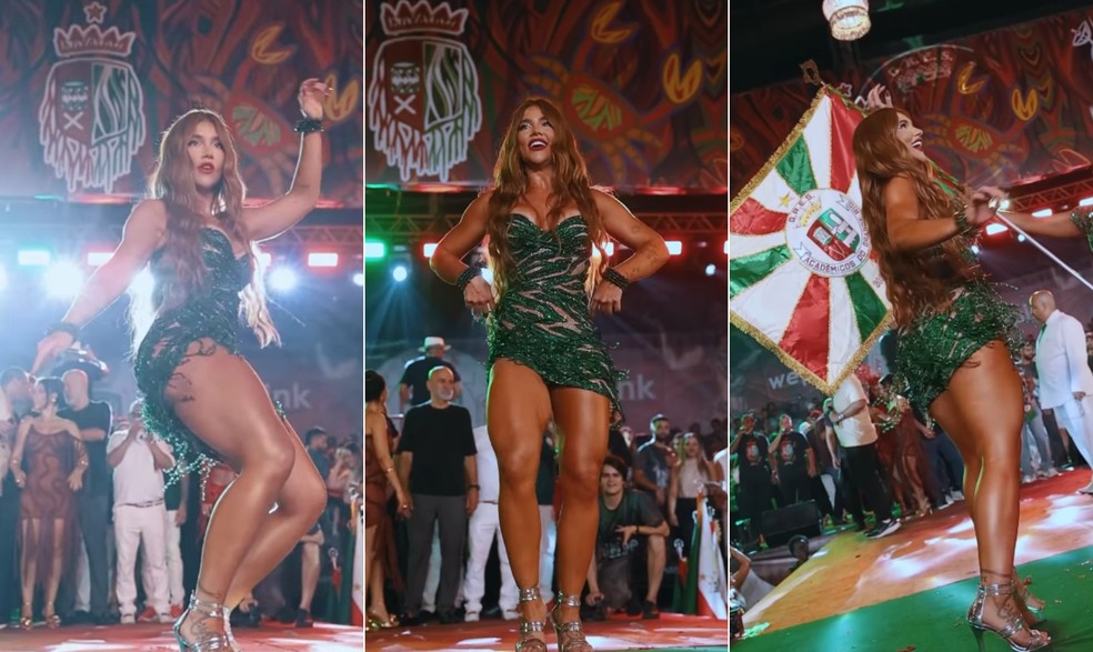Virginia Fonseca assume coroa de rainha da bateria da Grande Rio — Foto: Reprodução