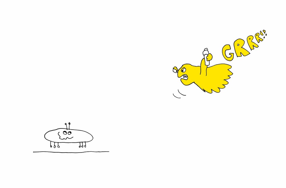 Ilustração da série de livros "Asdrúbal, o Terrível", de Elvira Vigna — Foto: Divulgação