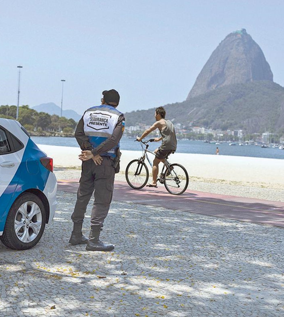 Praia de Botafogo. Localidade é apontada pelos moradores como um dos pontos de insegurança do bairro — Foto: Márcia Foletto/24-9-2024