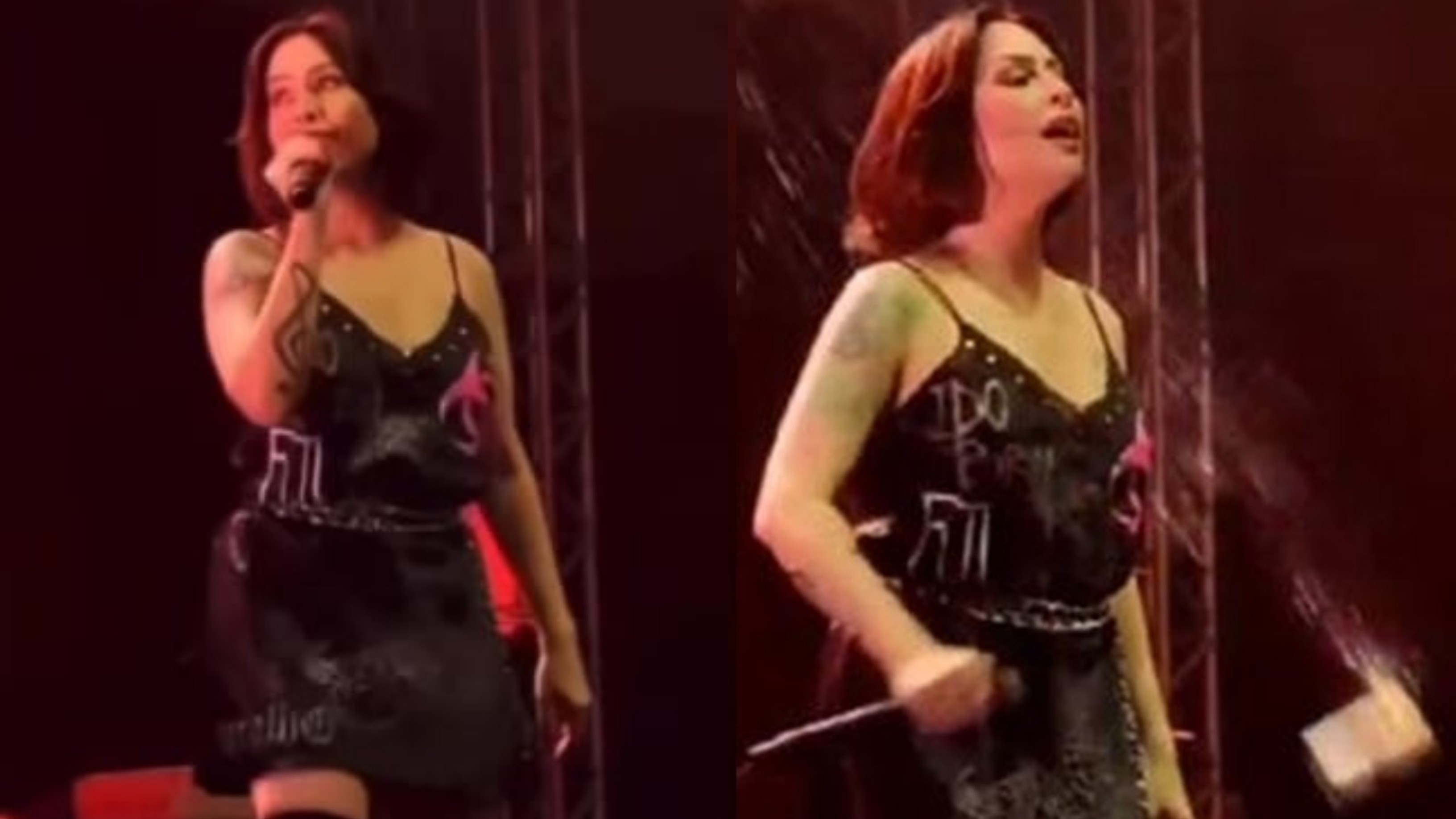 Pitty encara mulher após ser atacada com copo de bebida durante show: 'Levanta aí'