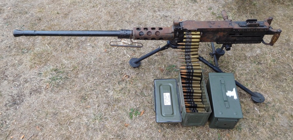 A Browning .50 machine gun similar to the one used by the gang — Photo: Wikicommons