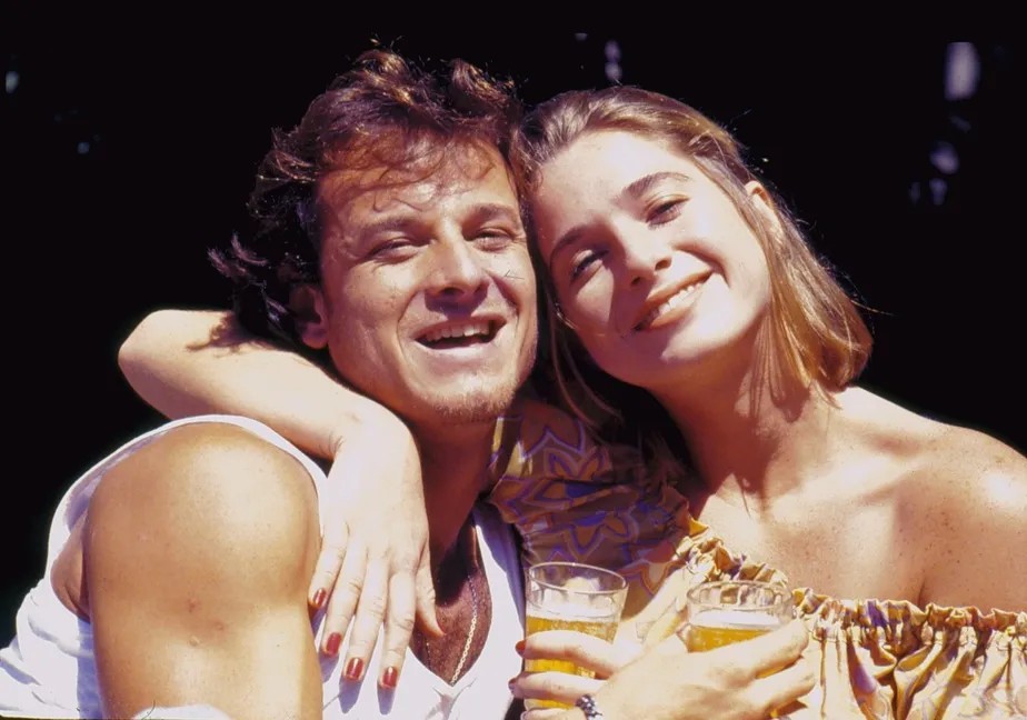 Letícia Spiller e Marcelo Novaes protagonizaram o romance da série "Quatro por quatro" Para a vida real. Juntos tiveram um filho chamado Pedro Noves, nascido em 1996. O casal permaneceu junto até 2000. — Foto: Basilio Calazan/Globo
