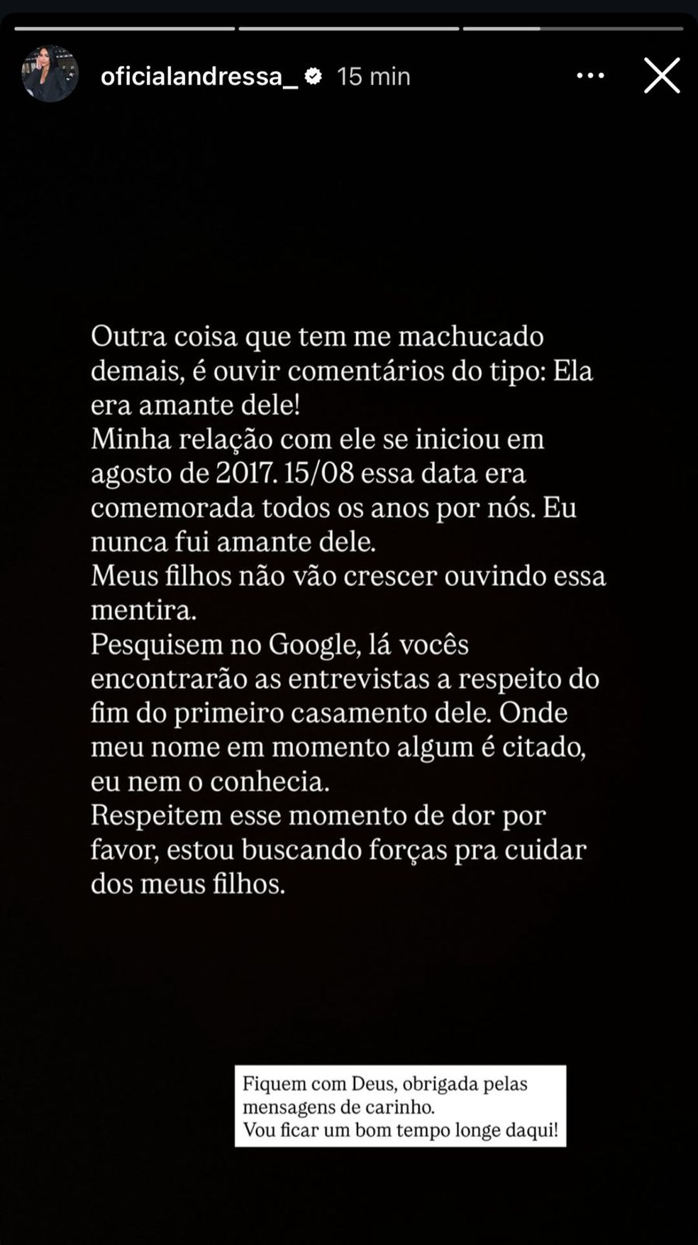 Ex-mulher de Bruno Silva diz que se arrepende de expor traição e que violência doméstica é'caso do passado' — Foto: Reprodução