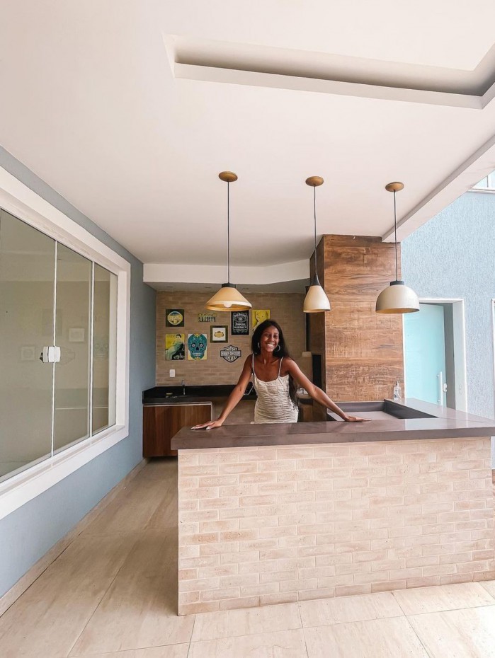 Churrasqueira da mansão de Camilla de Lucas