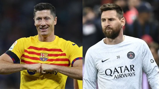 Lewandowski revela torcida por retorno de Messi ao Barcelona: 'Adoraríamos vê-lo voltar'