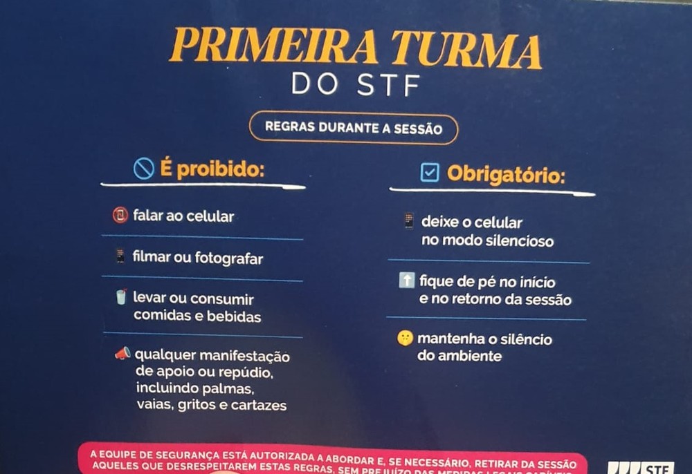 Regras do julgamento no STF