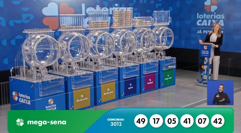 Mega-Sena sorteia prêmio de quase R$ 6 milhões nesta quinta-feira; veja dezenas sorteadas