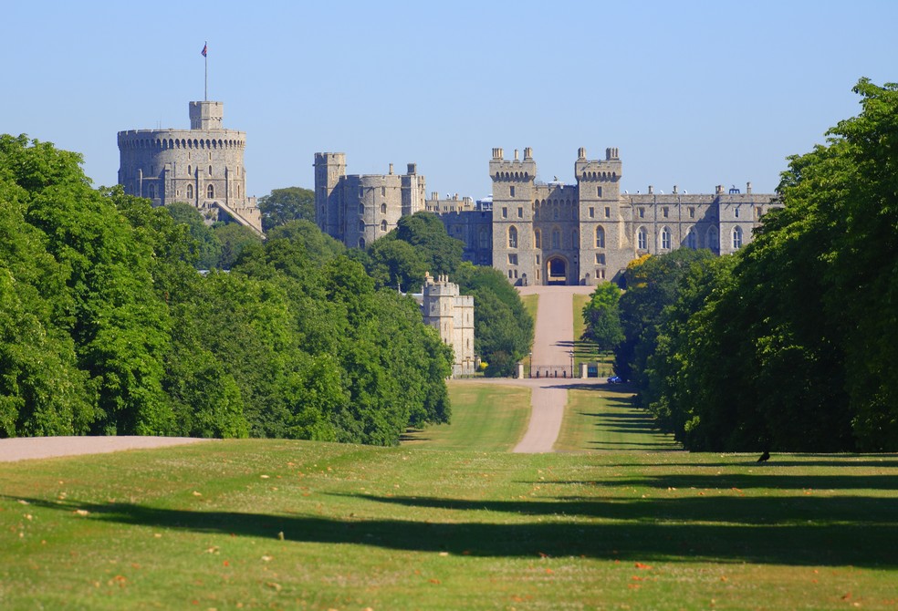 Muralhas do Castelo de Windsor, o mais antigo e habitado da Europa. — Foto:  British Tourist Authority/ Divulgação